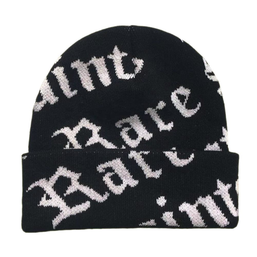 OEM fashion 100% acrylic all over print beanie with custom e